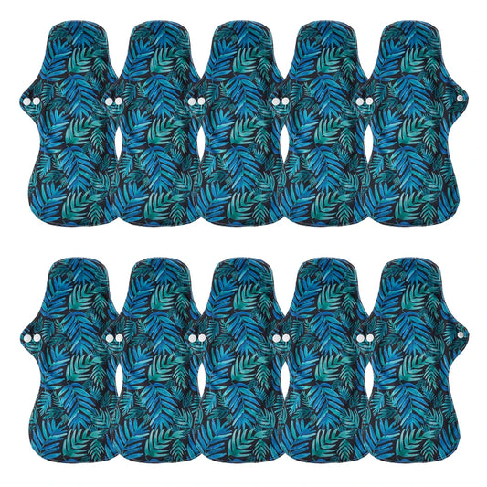 10PCS Large Size Heavy Flow Night Time Waterproof Cloth Menstrual Reusable Sanitary Pads